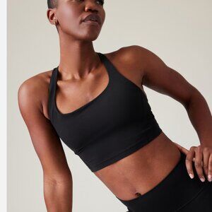 Athleta Transcend Scoop Longline Bra A-C, Black
